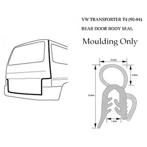 VW TRANSPORTER T4 (90-04) BODY REAR DOOR SEAL FOR TAILGATE & 2 DOOR VW TRANSPORTER T4 (90-04) BODY REAR DOOR SEAL FOR TAILGATE & 2 DOOR