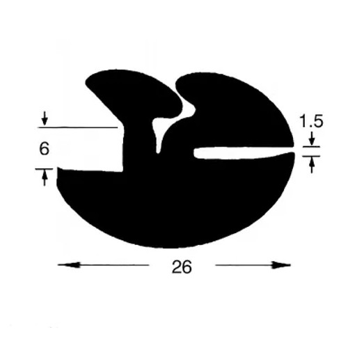 GLASS SEAL GAUGES 6mm/1.2-1.6mm PER METRE