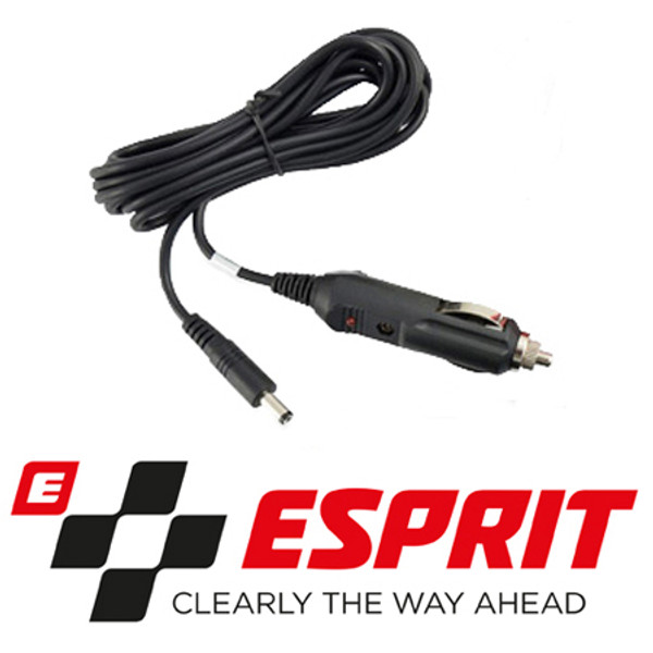 ESPRIT 12V CABLE CIGAR FITTING & FEMALE CONNECTOR (3 Metres) FOR DRILL / UV LAMP (NEW Dual Voltage kit)