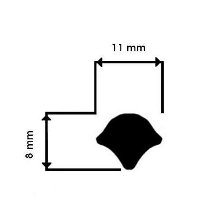 CLAYTONRITE INSERT BLACK 30M ROLL BLACK FILLER STRIP