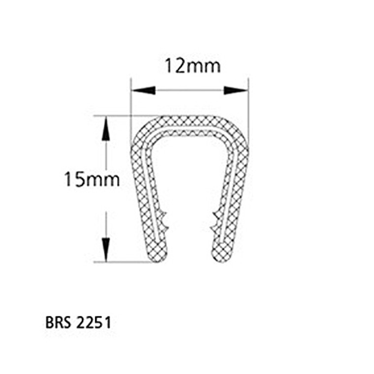 EDGE TRIM for PANEL (BLACK PVC) 25M ROLL (panel size 6 - 8mm )