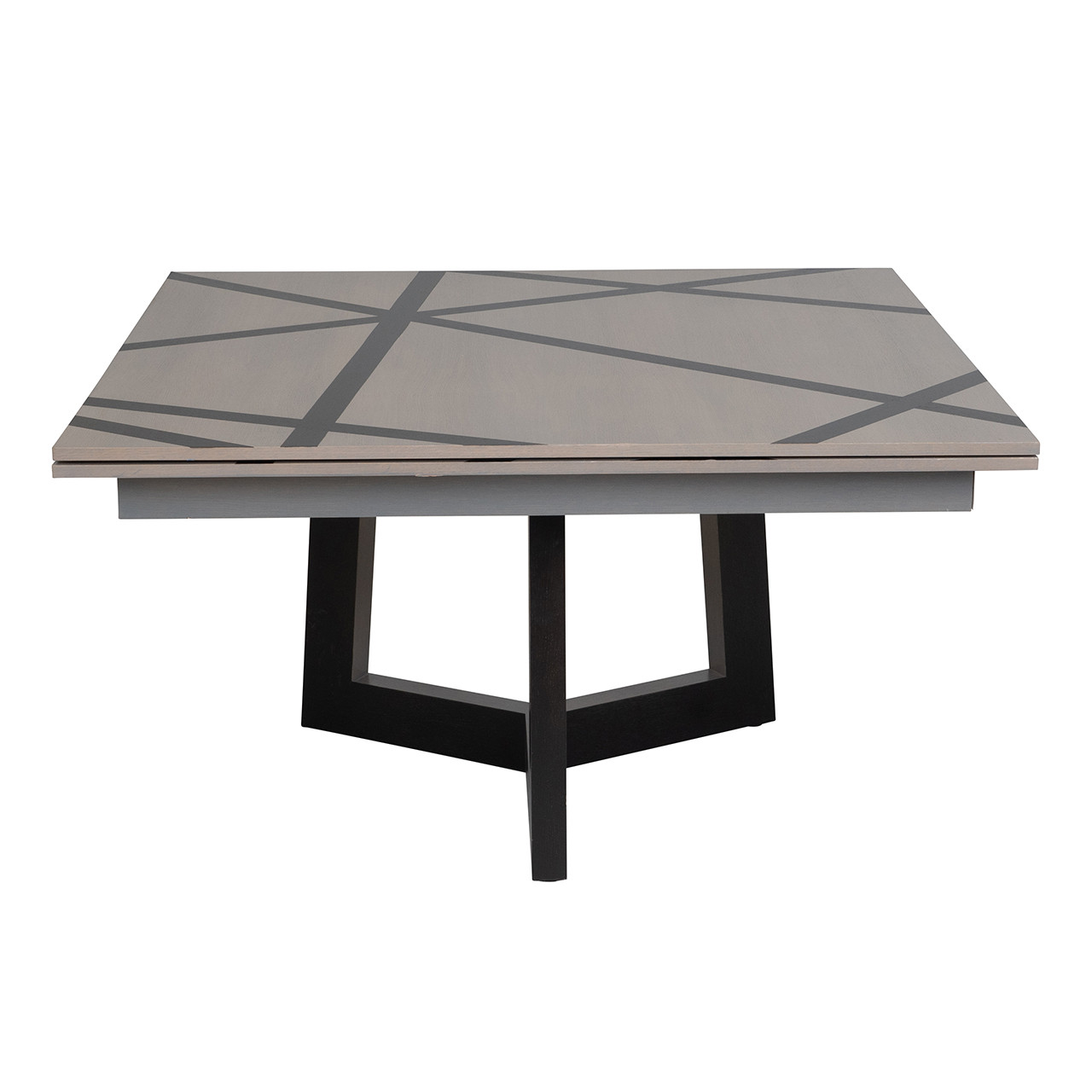Geometric Oak Dining Table w/ Pull-Out Leaves #2