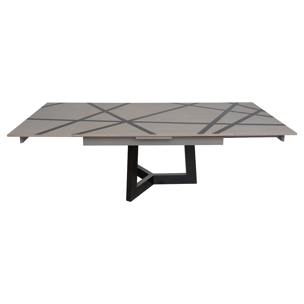 Geometric Oak Dining Table w/ Pull-Out Leaves #2