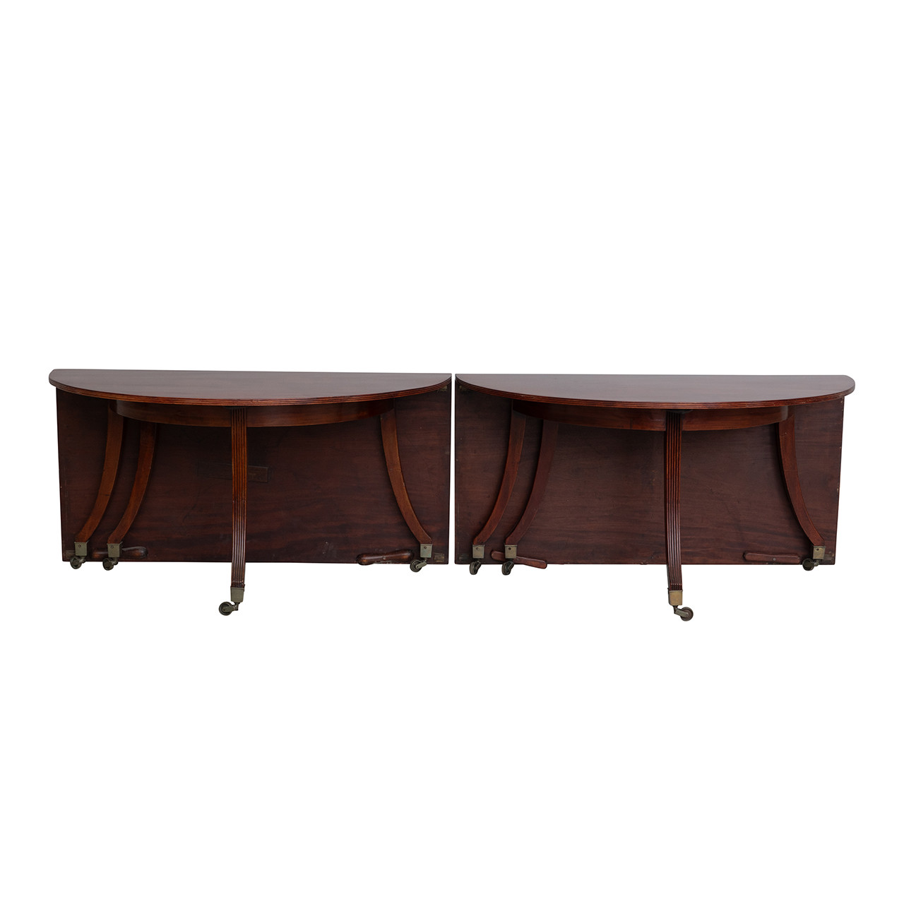 Mahogany Gateleg Racetrack Dining Table w/ Three Leaves