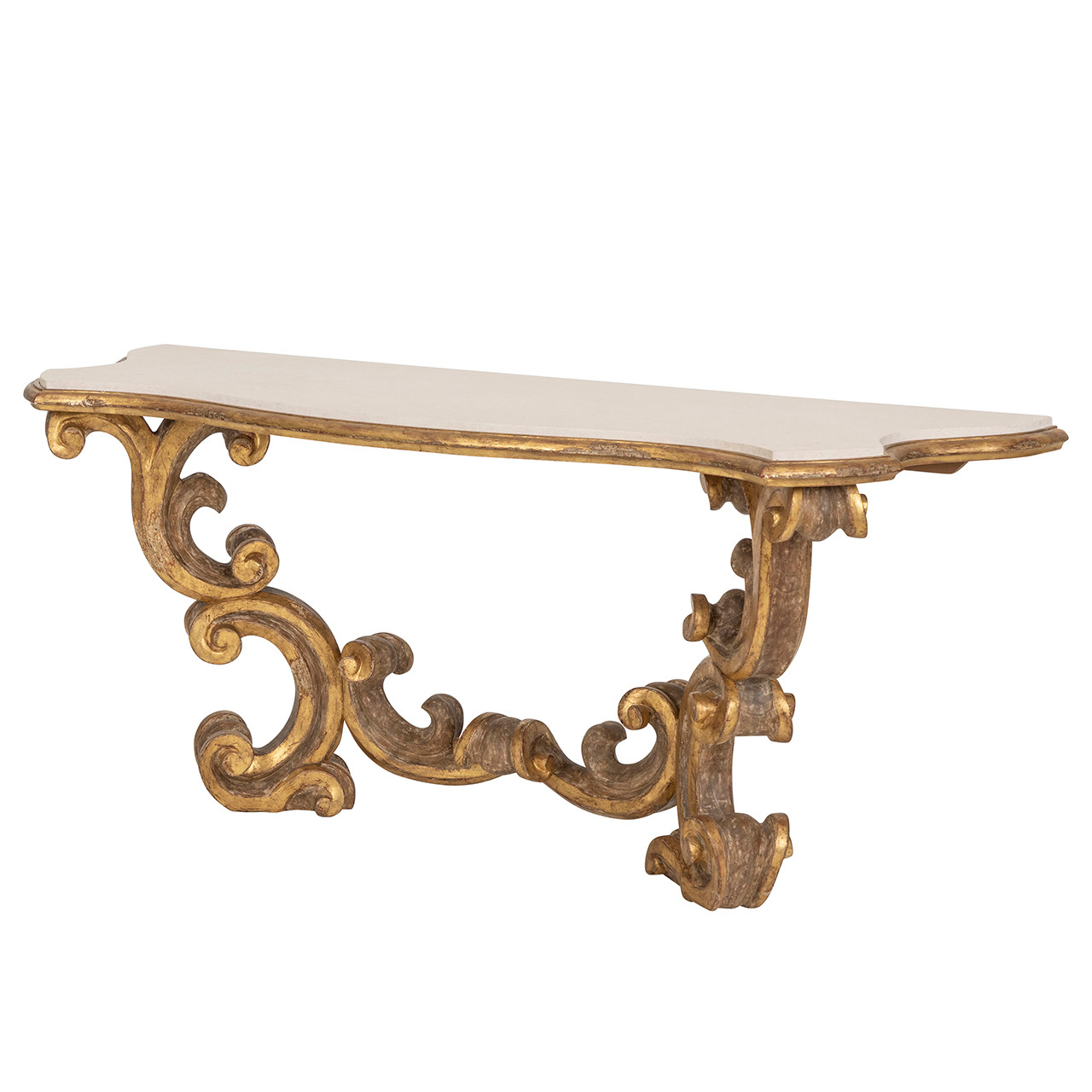 Baroque Console by Dennis & Leen - Limestone Top