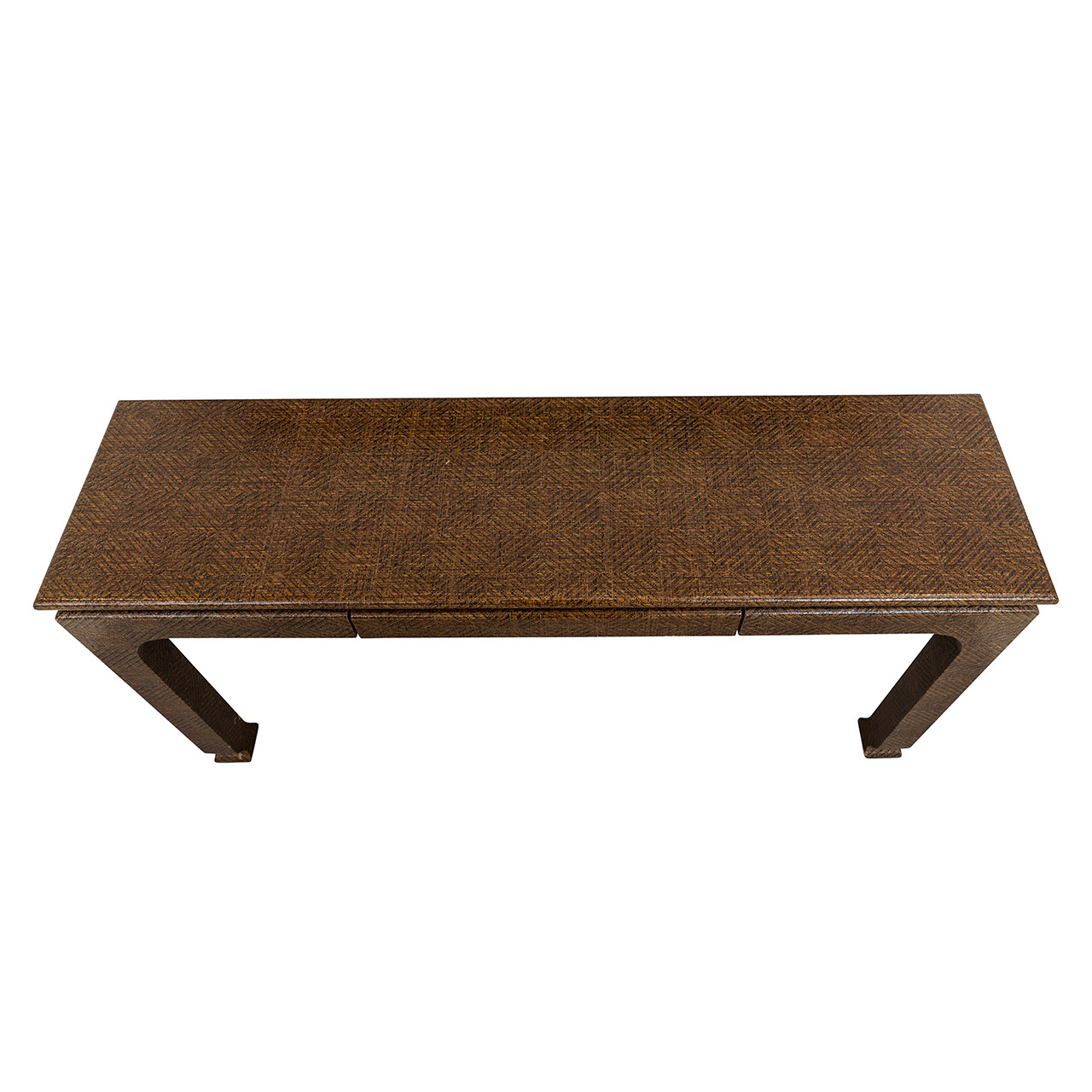 East West Raffia Wrapped Console by Harrison Van Horn