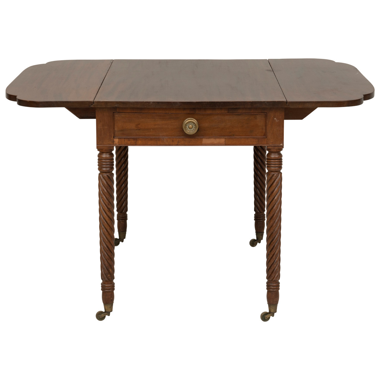 Antique Drop Leaf Table w/ Barley Twist Legs