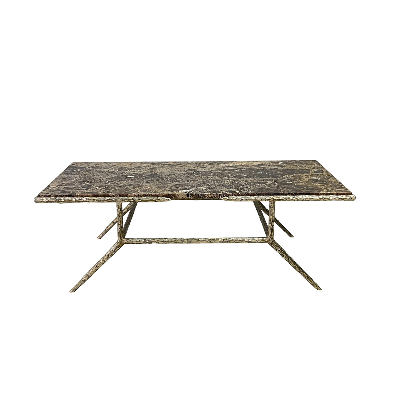 Renzo Coffee Table in Gilded Finish w/ Marble Top by Formations
