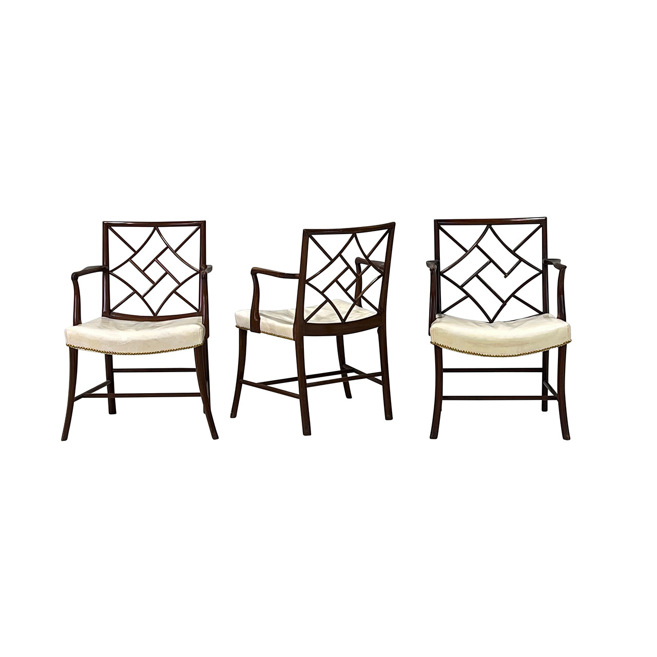 Chinese Chippendale Chairs - S/3