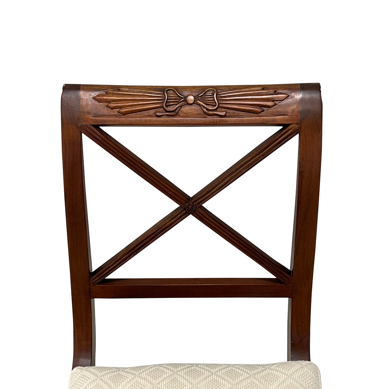 Regency Cane Bench w/ Cushion #1