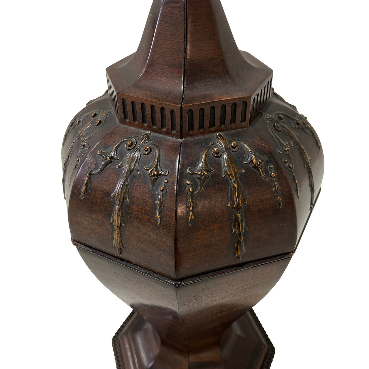 Mahogany Paneled Knife Urn