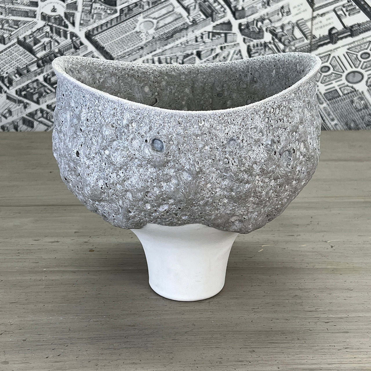 Sculpted Bowl in Lunar Glaze