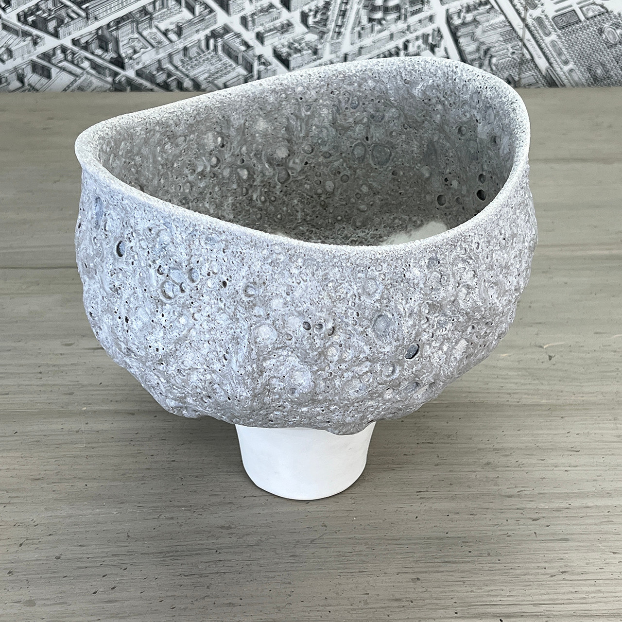 Sculpted Bowl in Lunar Glaze