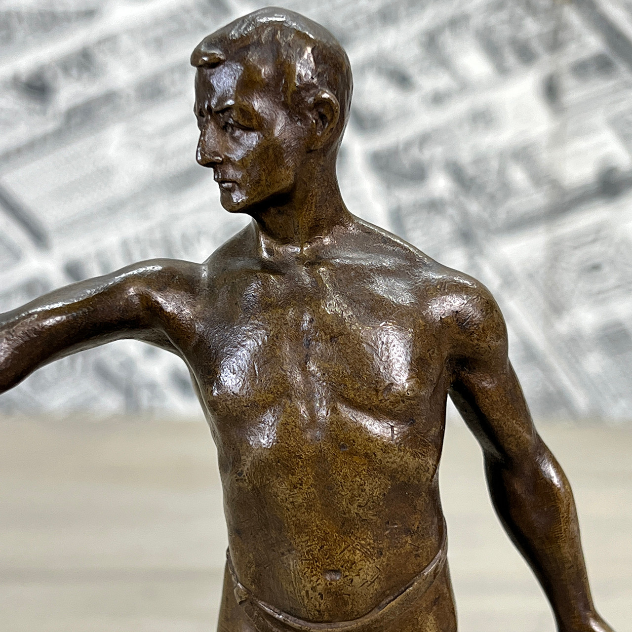 Bronze Statue of Fencer from late 19th C.