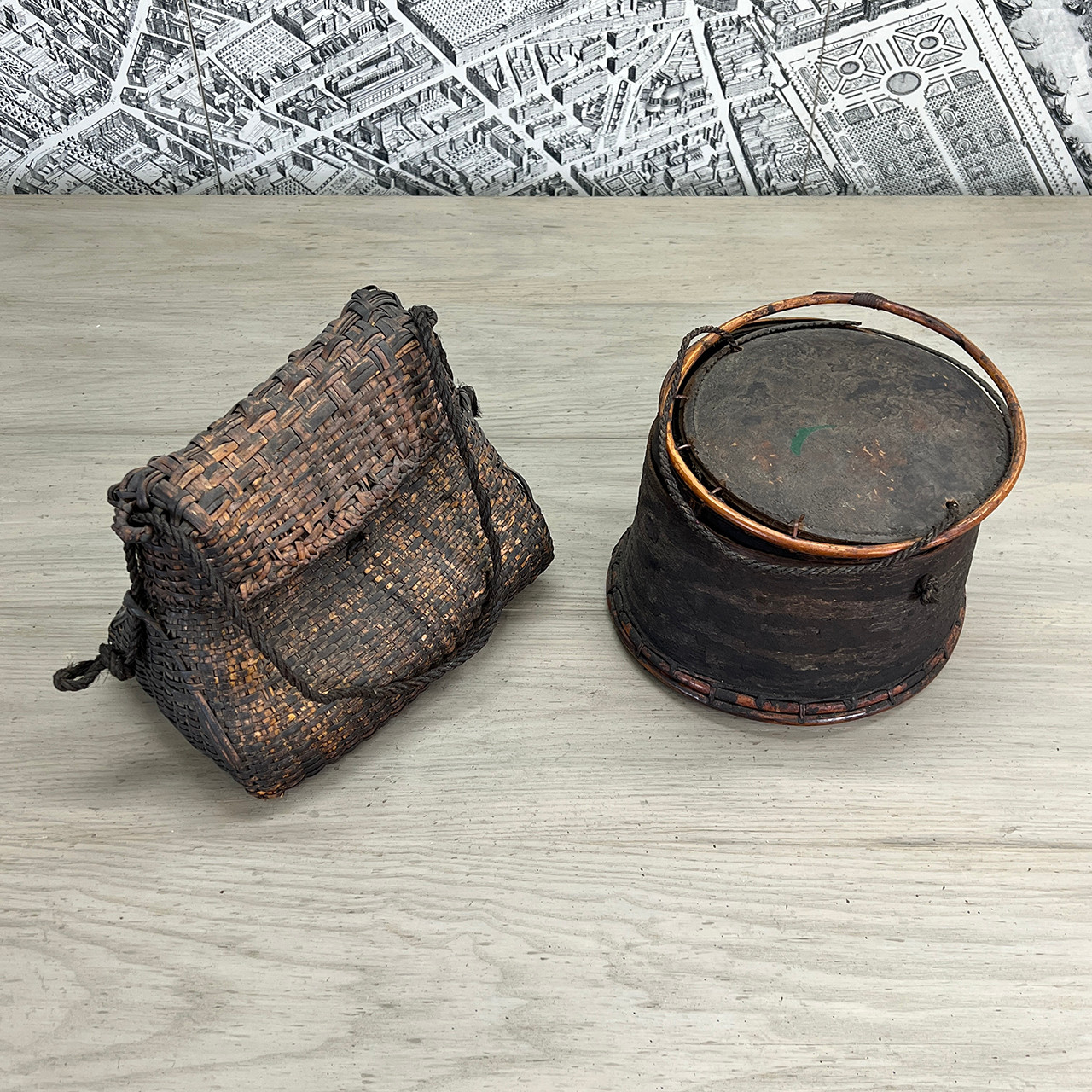 Vintage Philippine Basket - Set of 2