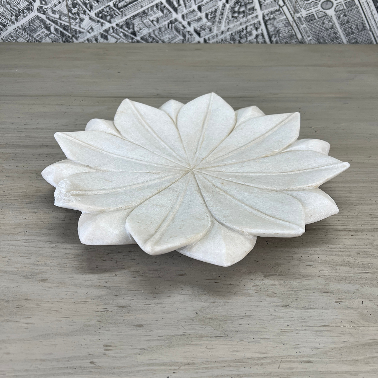 Marble Lotus Plate