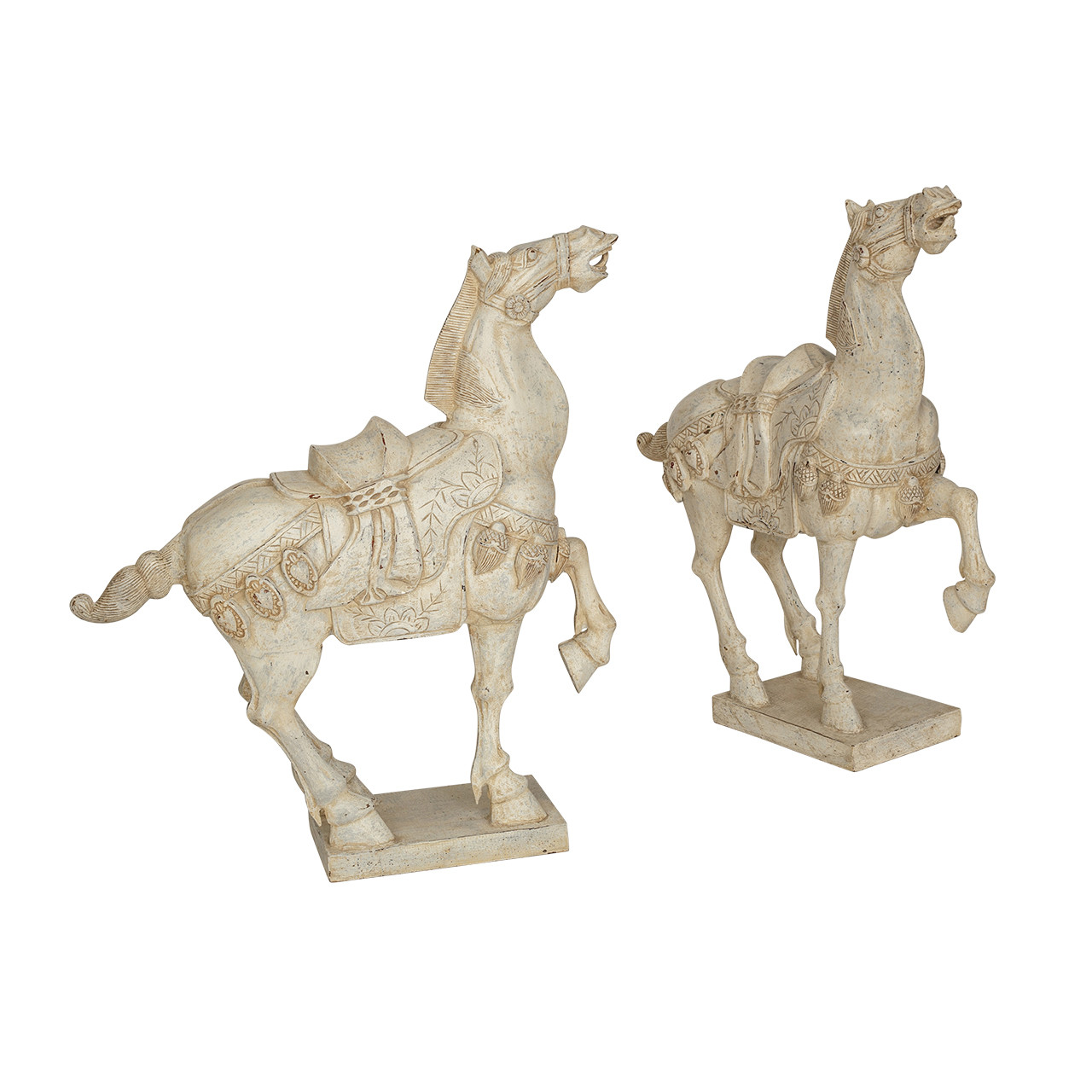 Carved & Painted Horses, Vintage - PAIR