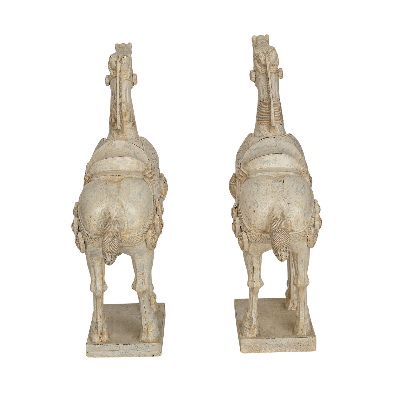 Carved & Painted Horses, Vintage - PAIR