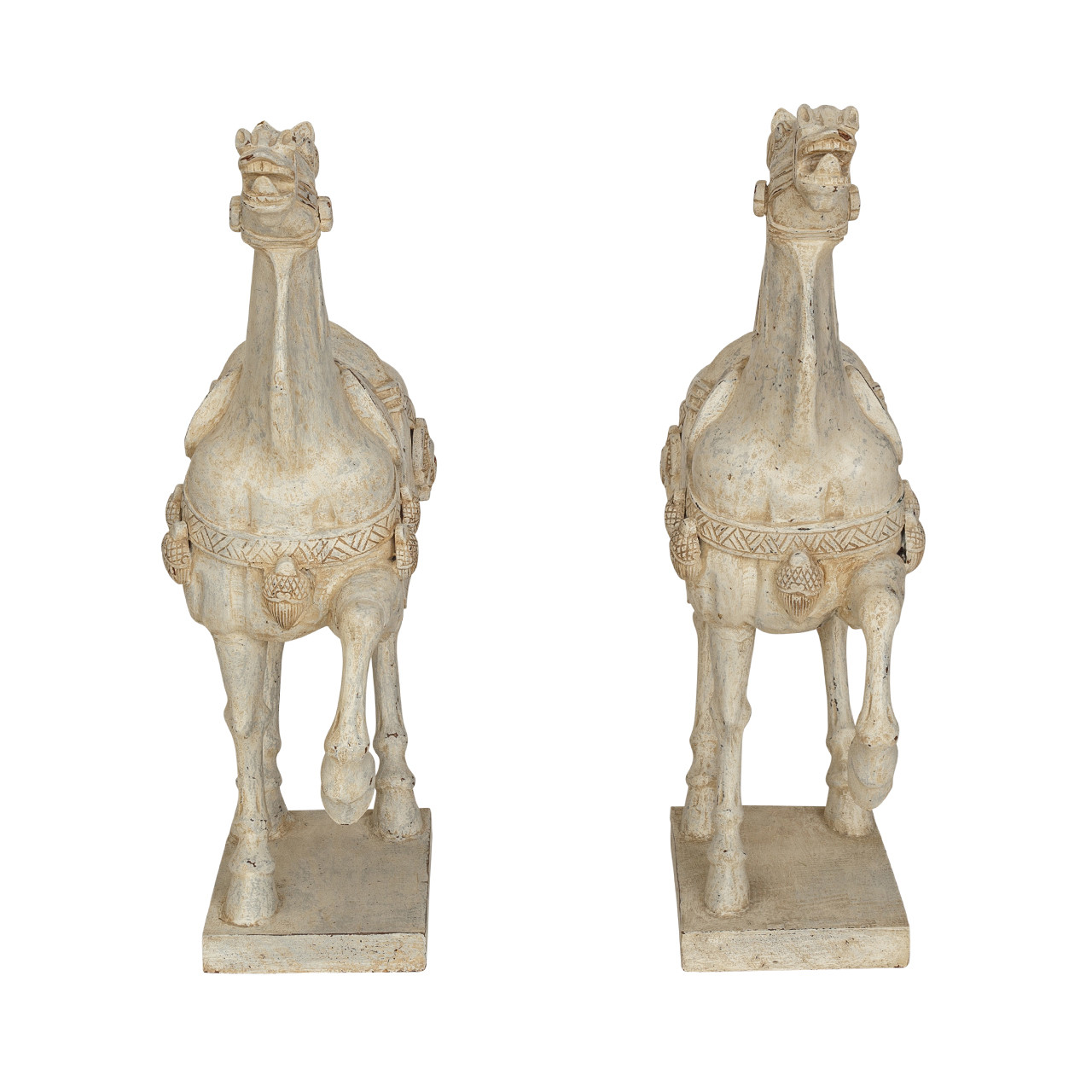 Carved & Painted Horses, Vintage - PAIR