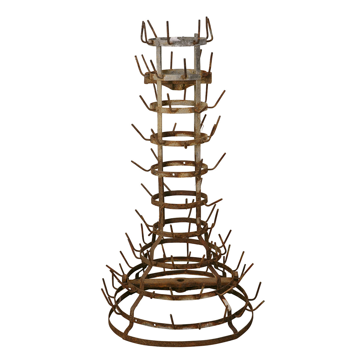 Vintage French Standing Wine Bottle Drying Rack #2