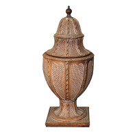 Large Decorative Rattan Neoclassical Style Urn