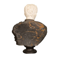 Vintage Hand Carved Marble Bust of Ceasar