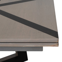Geometric Oak Dining Table w/ Pull-Out Leaves #2
