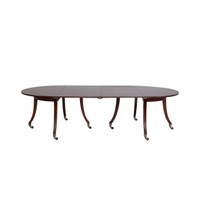 Mahogany Gateleg Racetrack Dining Table w/ Three Leaves