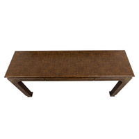 East West Raffia Wrapped Console by Harrison Van Horn