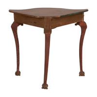 Italian Baroque Painted Wood Corner Table, Antique
