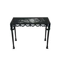 Neoclassical Outdoor Metal Console Table, Vintage #2