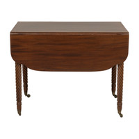 Antique Drop Leaf Table w/ Barley Twist Legs