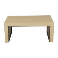 Parchment and White Bronze Cocktail Table by Lorin Marsh