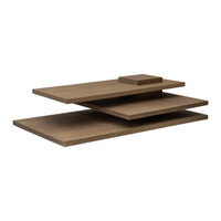 Contemporary Tiered Wenge Veneered Cocktail Table