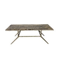 Renzo Coffee Table in Gilded Finish w/ Marble Top by Formations