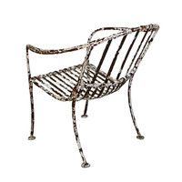 Antique Wrought Iron Garden Arm Chair
