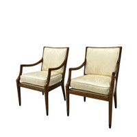 Mid-Century Arm Chairs w/ Sabots - PAIR