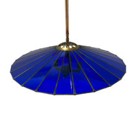 Industrial Cobalt Glass Pendant