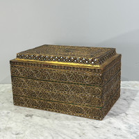 Metal & Jeweled Lided Box #2