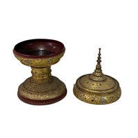 Gilt & Jeweled Thai Offering Vessel - Large Scale