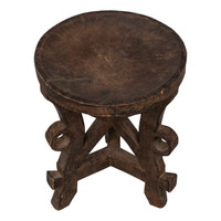 African Carved Stool, Antique