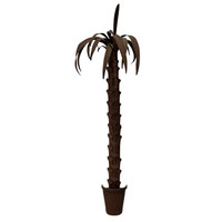 Tole Palm Tree Applique in the Style of Serge Roche