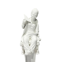 Chinoiserie Blanc De Chine Figure on Pedestal