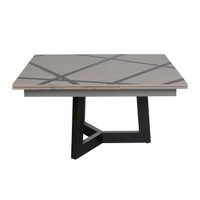 Geometric Oak Dining Table w/ Pull-Out Leaves #1