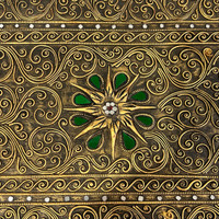 Metal & Jeweled Lided Box #1