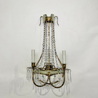 Scalloped Tole Sconce #1