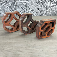 Vintage Brick Tiles - Set of 3
