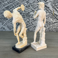 A. Santini Cast Statues of David & Discobolus - Set of 2