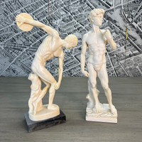 A. Santini Cast Statues of David & Discobolus - Set of 2