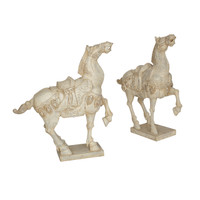 Carved & Painted Horses, Vintage - PAIR